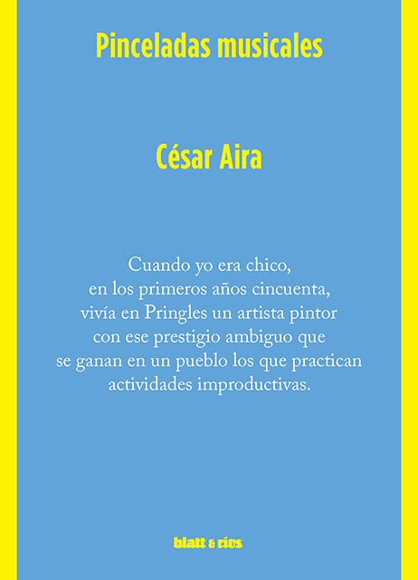Cubierta de Pinceladas musicales, de César Aira